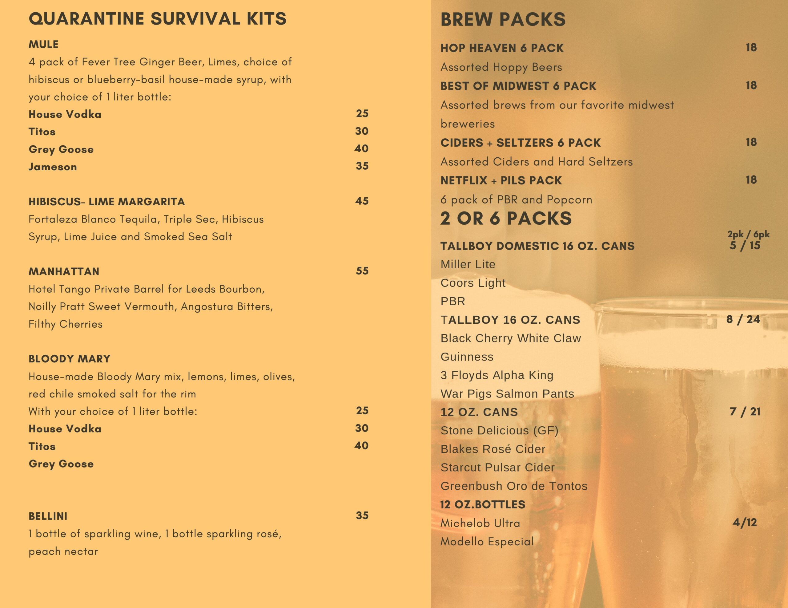 Menu | Leeds Public House | Gastropub In Downtown Michigan City